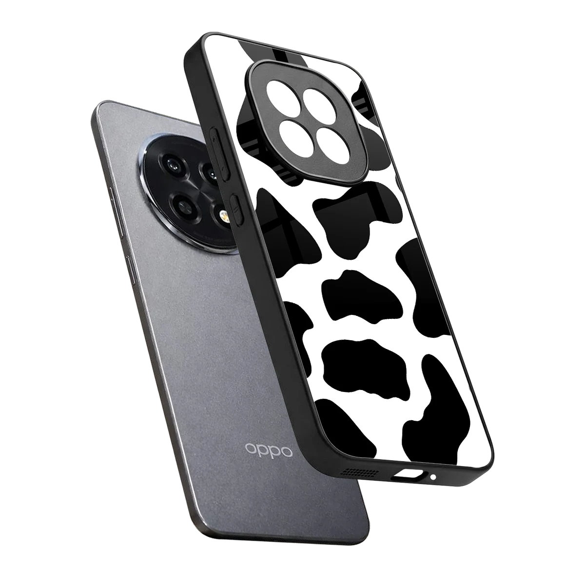 Cow Fur sleek oppo f29 pro 5g cover with tempered glass back and TPU edges