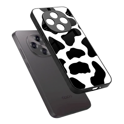 Cow Fur sleek oppo f31 pro 5g cover with tempered glass back and TPU edges