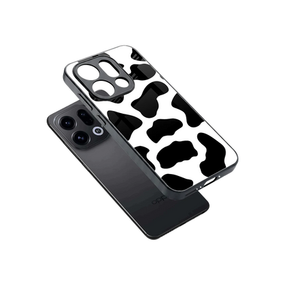 Cow Fur sleek oppo find x9 cover with tempered glass back and TPU edges