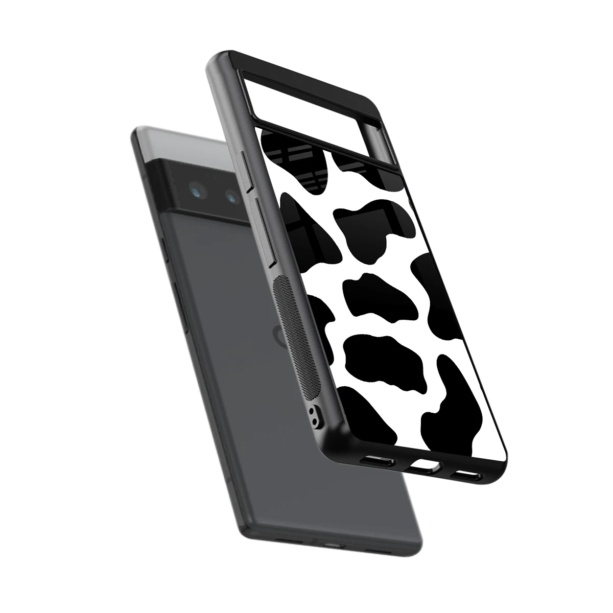 Cow Fur sleek google pixel 6 pro cover with tempered glass back and TPU edges