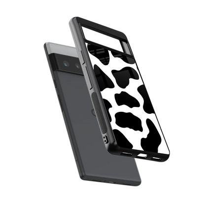 Cow Fur sleek google pixel 6 pro cover with tempered glass back and TPU edges