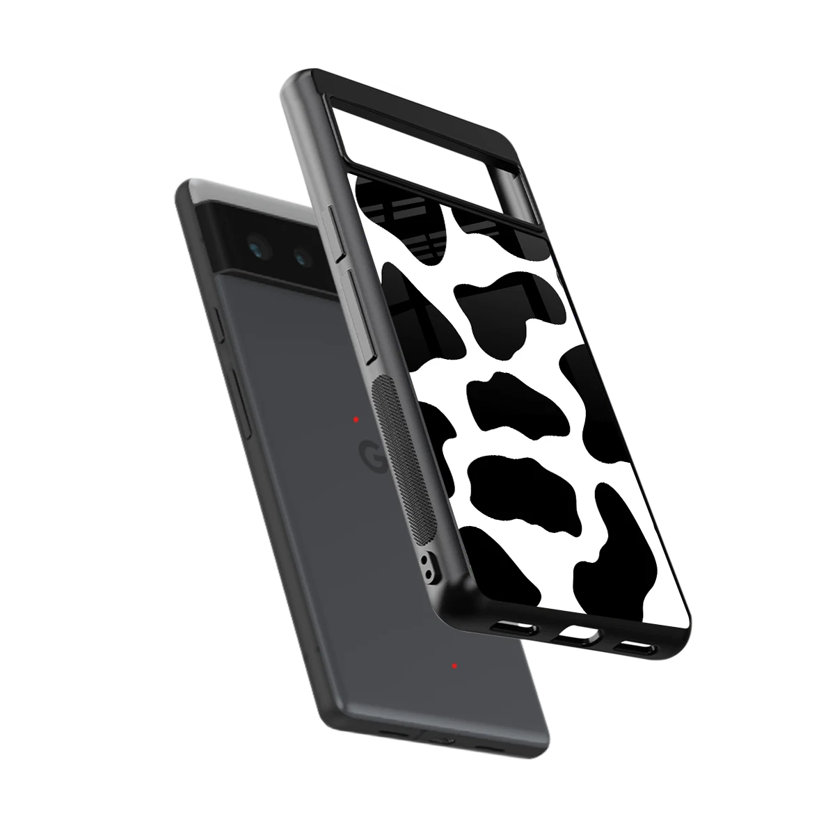 Cow Fur sleek google pixel 6 cover with tempered glass back and TPU edges