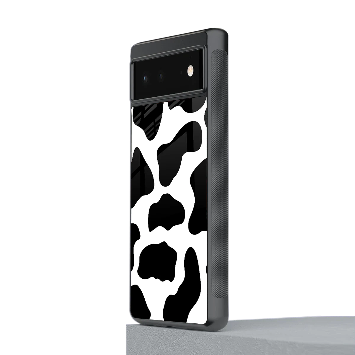 Cow Fur stylish phone case for google pixel 6a | glossy glass and slim fit