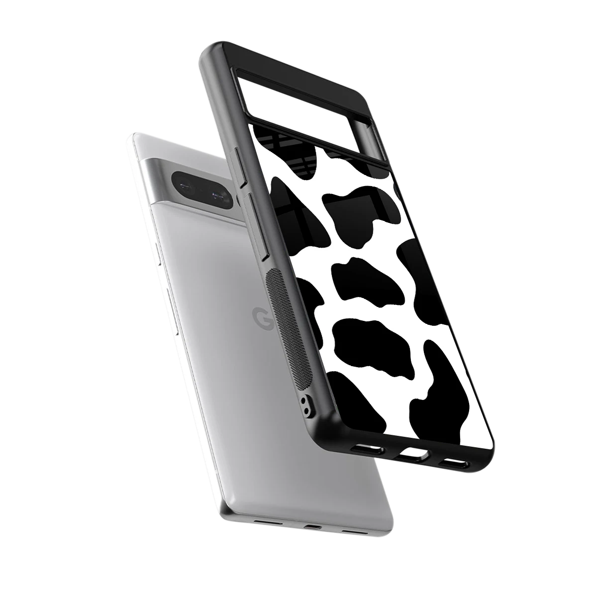 Cow Fur sleek google pixel 7 pro cover with tempered glass back and TPU edges