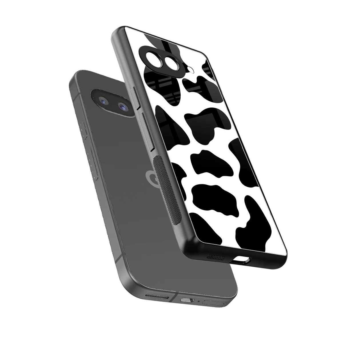 Cow Fur sleek google pixel 9a cover with tempered glass back and TPU edges
