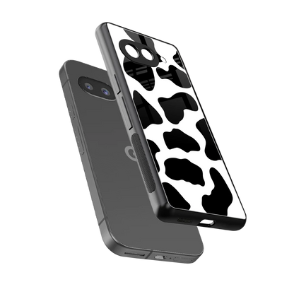 Cow Fur sleek google pixel 9a cover with tempered glass back and TPU edges