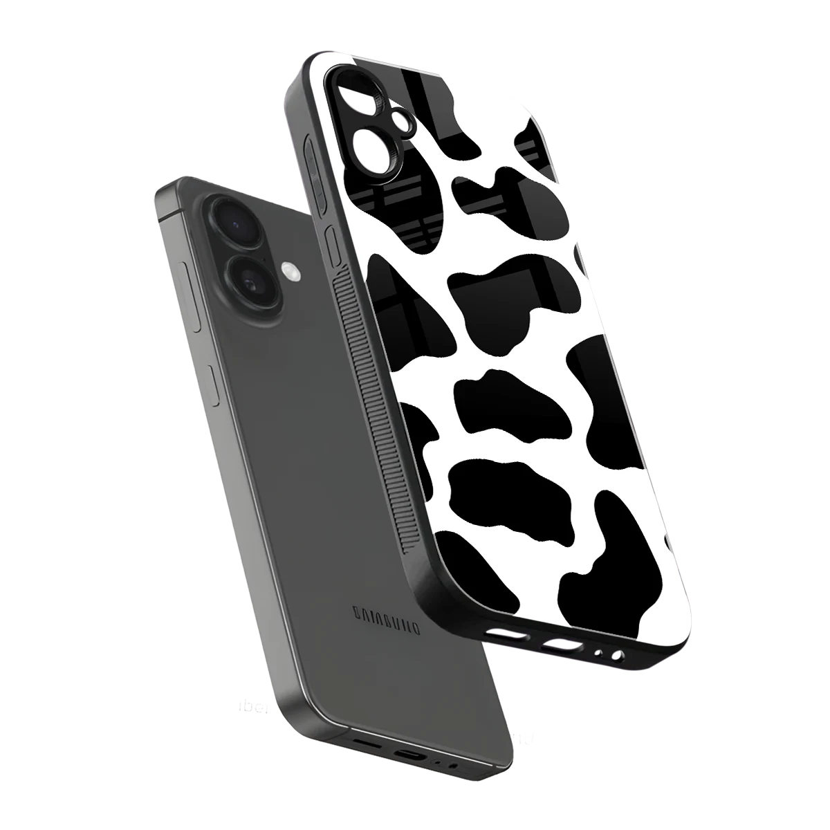 Cow Fur sleek samsung galaxy a06 5g cover with tempered glass back and TPU edges