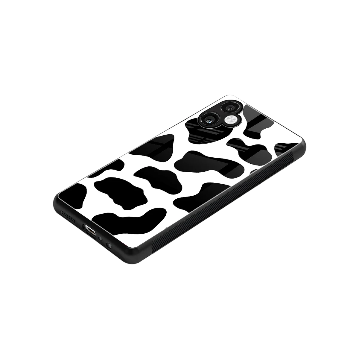 Cow Fur stylish phone case for samsung galaxy a06 5g | glossy glass and slim fit