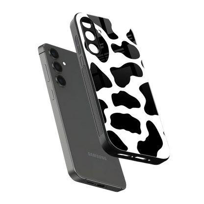Cow Fur sleek samsung galaxy m35 5g cover with tempered glass back and TPU edges