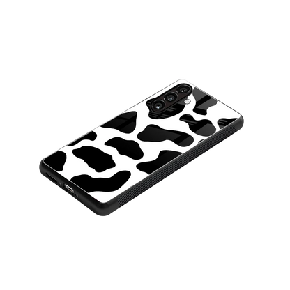 Cow Fur stylish phone case for samsung galaxy m35 5g | glossy glass and slim fit