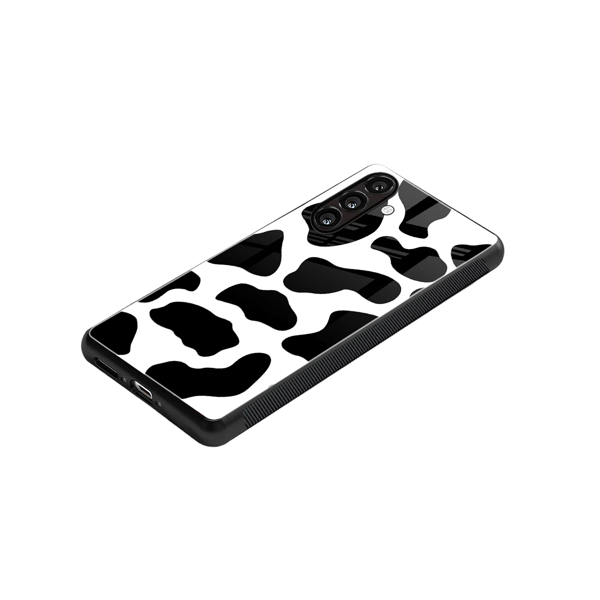 Cow Fur stylish phone case for samsung galaxy a56 5g | glossy glass and slim fit