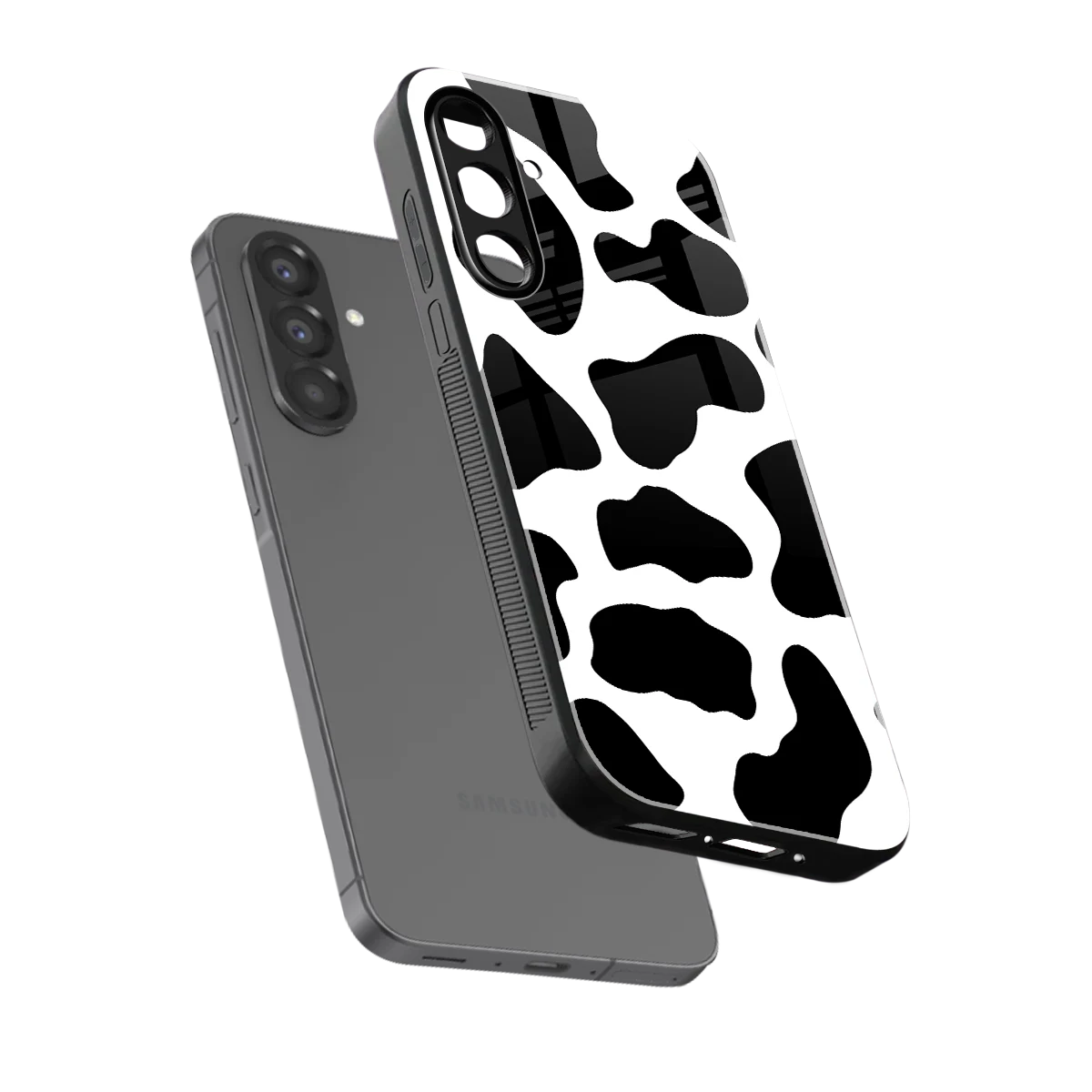 Cow Fur sleek samsung galaxy a56 5g cover with tempered glass back and TPU edges