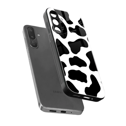 Cow Fur sleek samsung galaxy m36 5g cover with tempered glass back and TPU edges