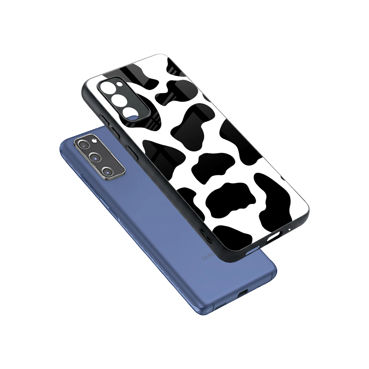 Cow Fur sleek samsung galaxy s20 fe cover with tempered glass back and TPU edges