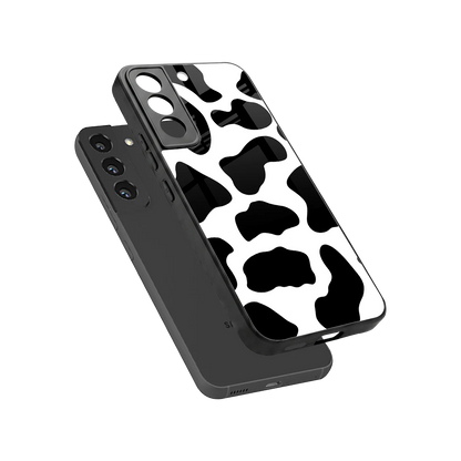 Cow Fur sleek samsung galaxy s22 cover with tempered glass back and TPU edges