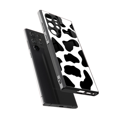 Cow Fur sleek samsung galaxy s23 ultra cover with tempered glass back and TPU edges
