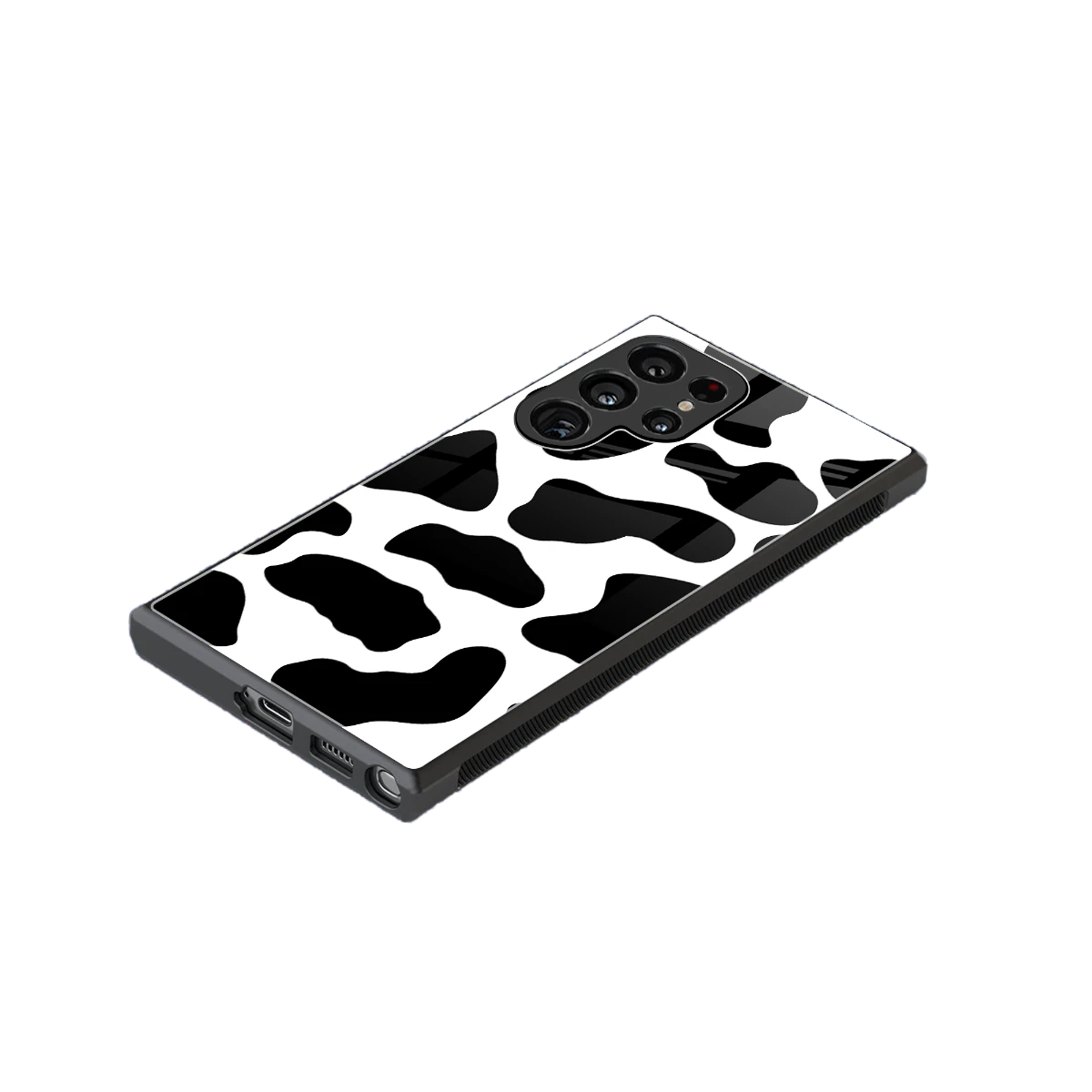 Cow Fur stylish phone case for samsung galaxy s24 ultra | glossy glass and slim fit