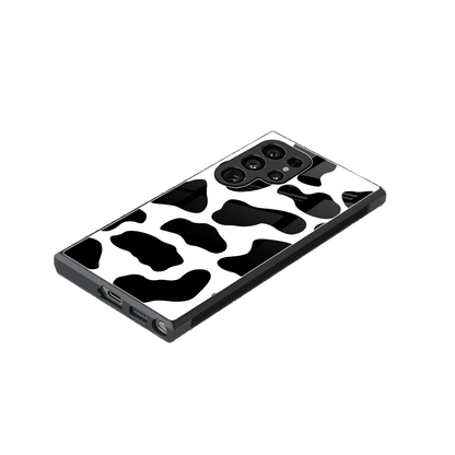 Cow Fur stylish phone case for samsung galaxy s24 ultra | glossy glass and slim fit