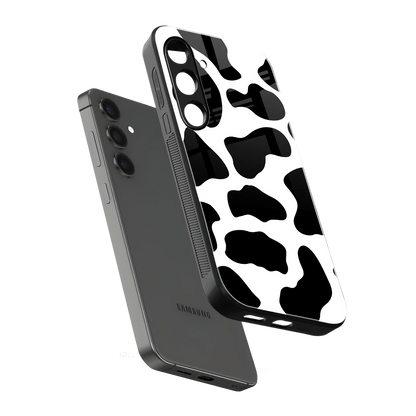 Cow Fur sleek samsung galaxy s24 cover with tempered glass back and TPU edges