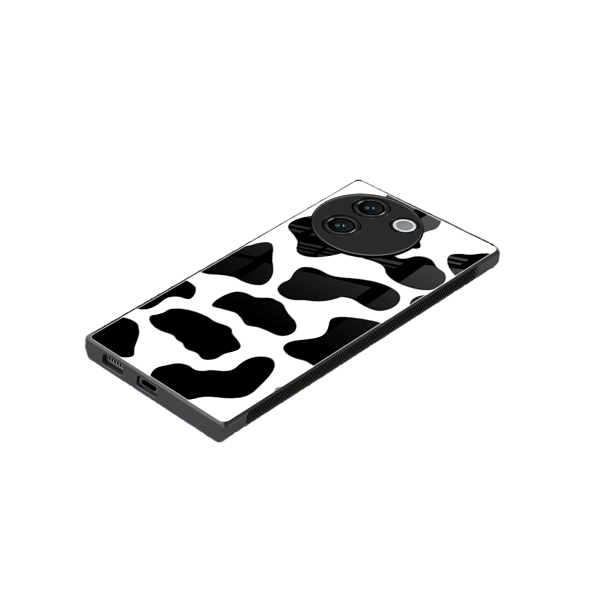 Cow Fur stylish phone case for vivo v30e | glossy glass and slim fit