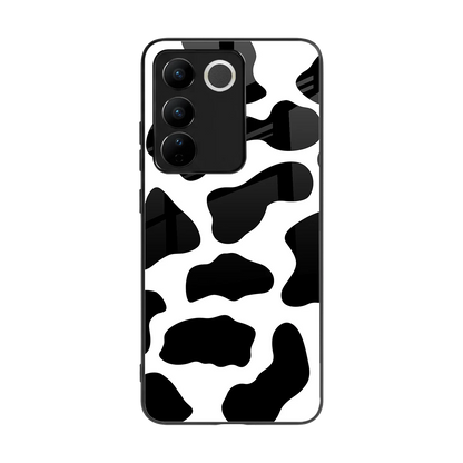 Cow Fur back phone cover | glass case for vivo v27 5g