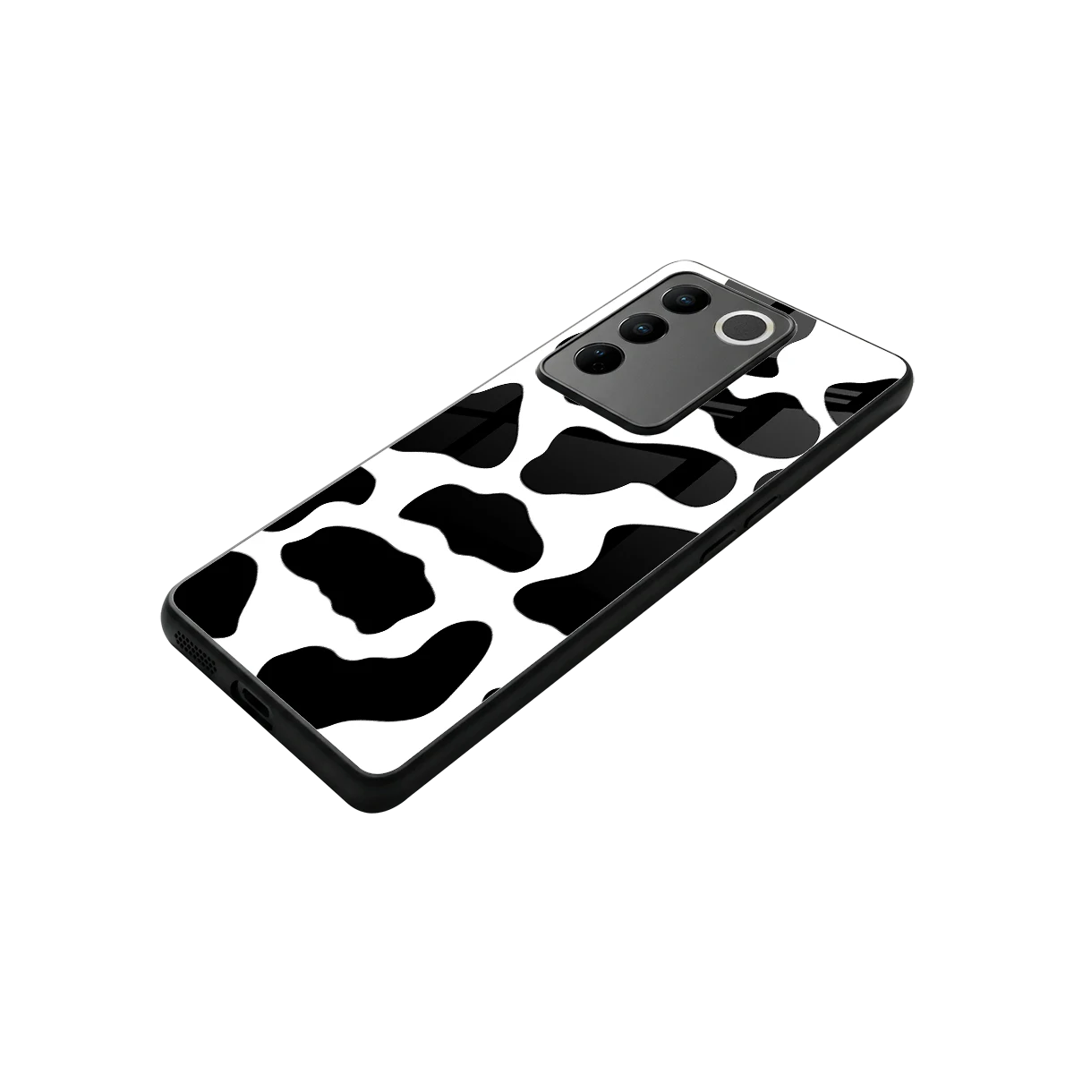 Cow Fur stylish phone case for vivo v27 5g | glossy glass and slim fit