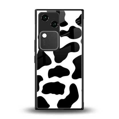 Cow Fur back phone cover | glass case for vivo v30