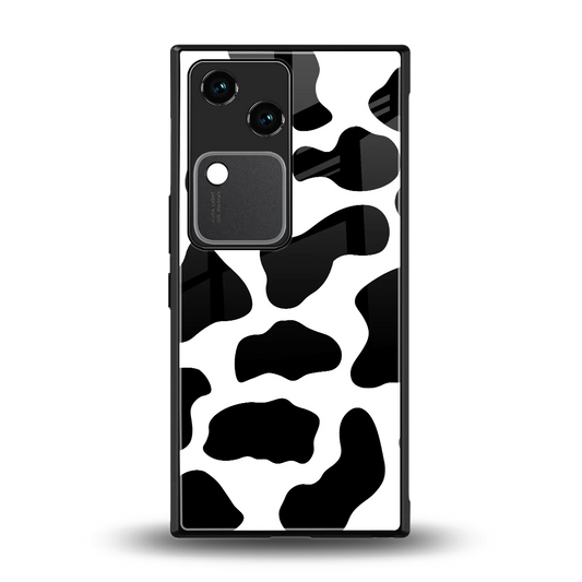 Cow Fur back phone cover | glass case for vivo v30