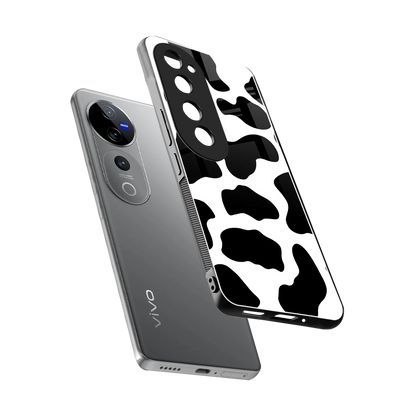 Cow Fur sleek vivo v40 pro cover with tempered glass back and TPU edges