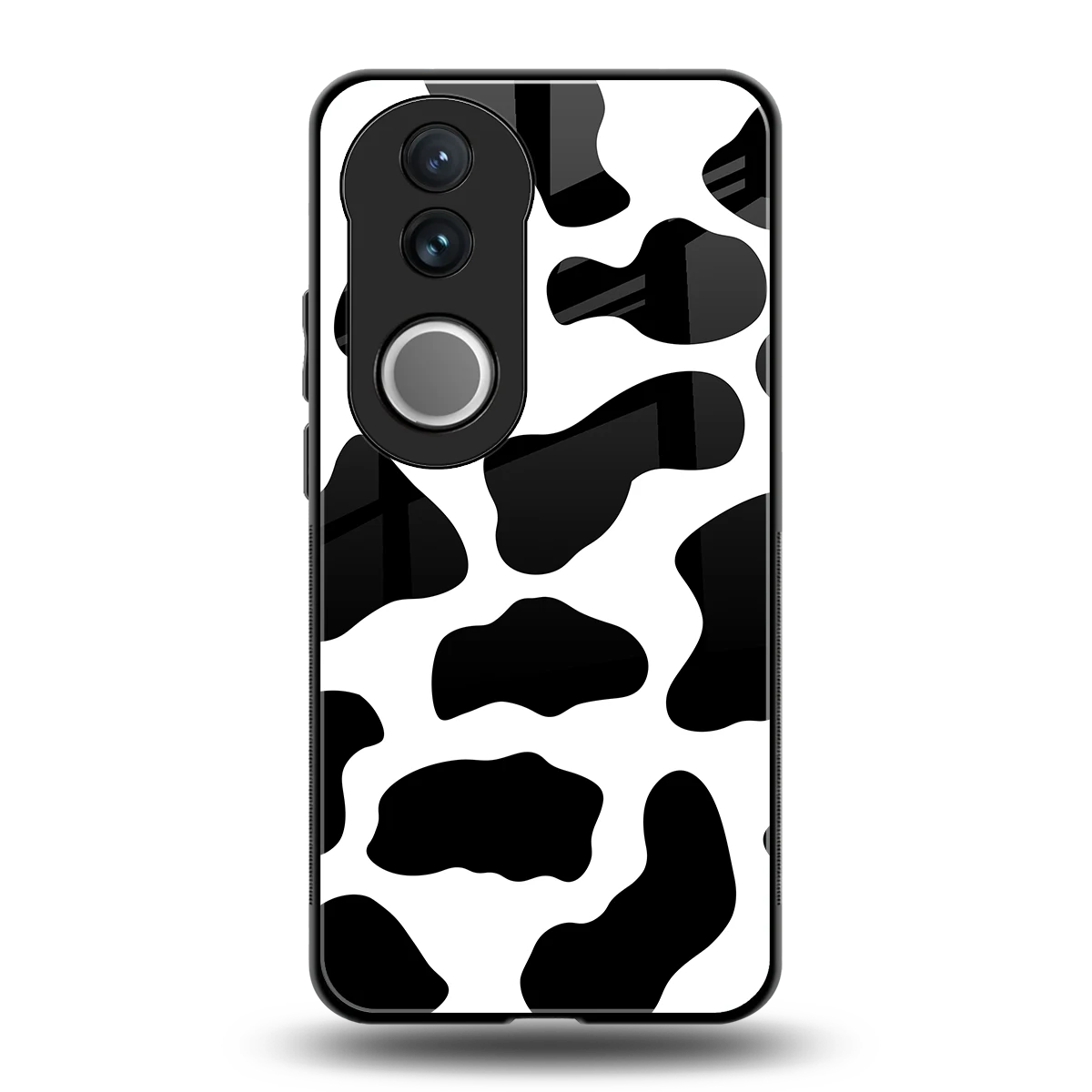 Cow Fur back phone cover | glass case for vivo v50