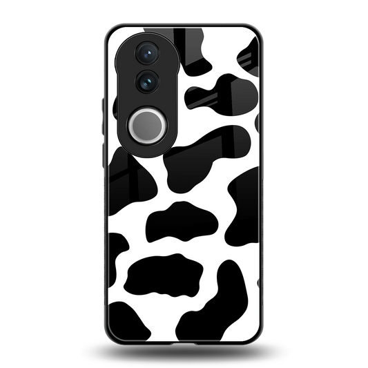 Cow Fur back phone cover | glass case for vivo v50