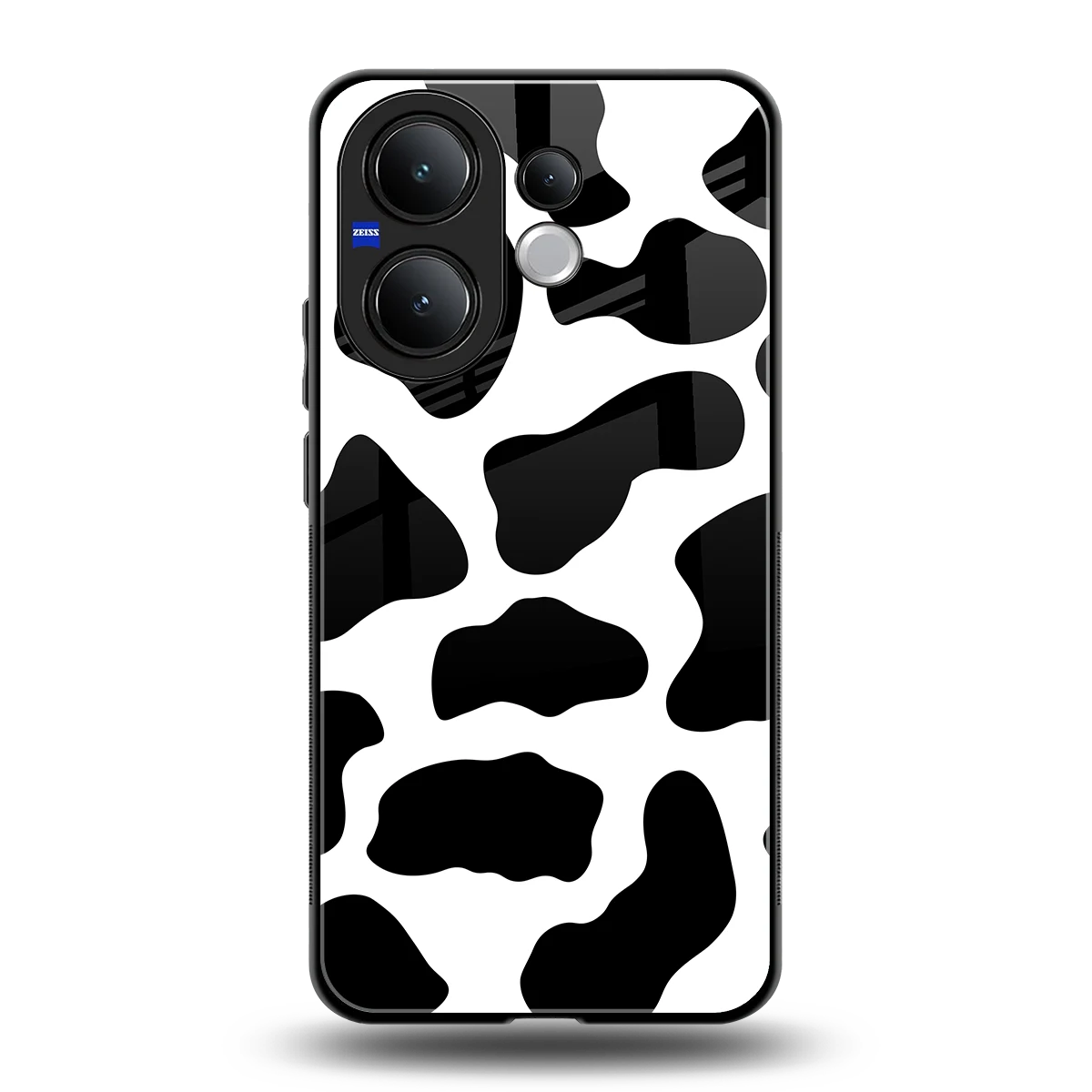Cow Fur back phone cover | glass case for vivo v60