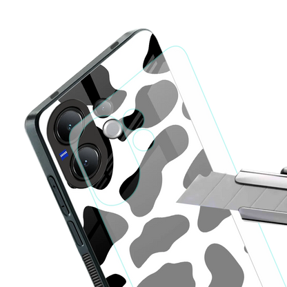 Cow Fur stylish phone case for vivo v60 | glossy glass and slim fit