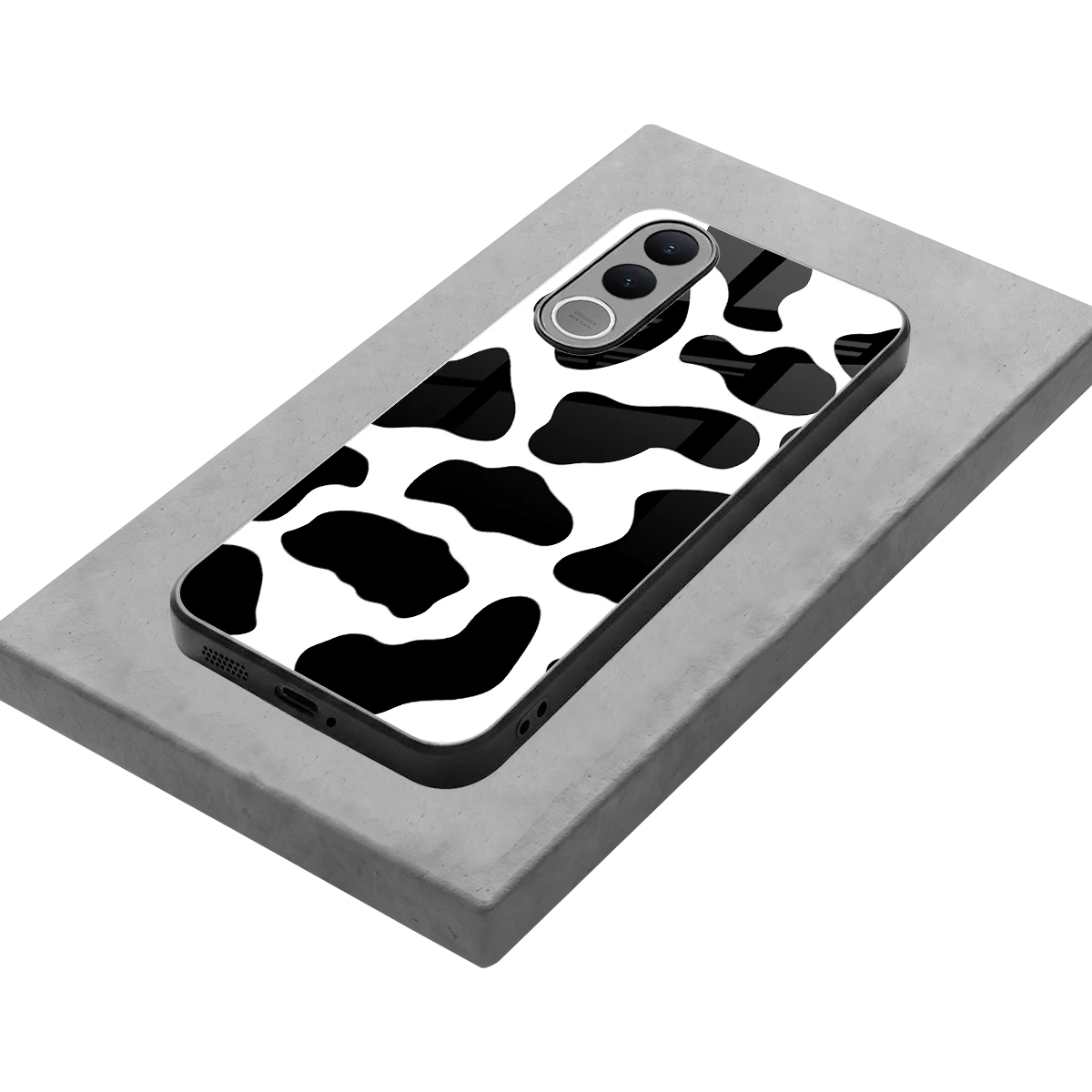 Cow Fur stylish phone case for vivo v70 fe | glossy glass and slim fit