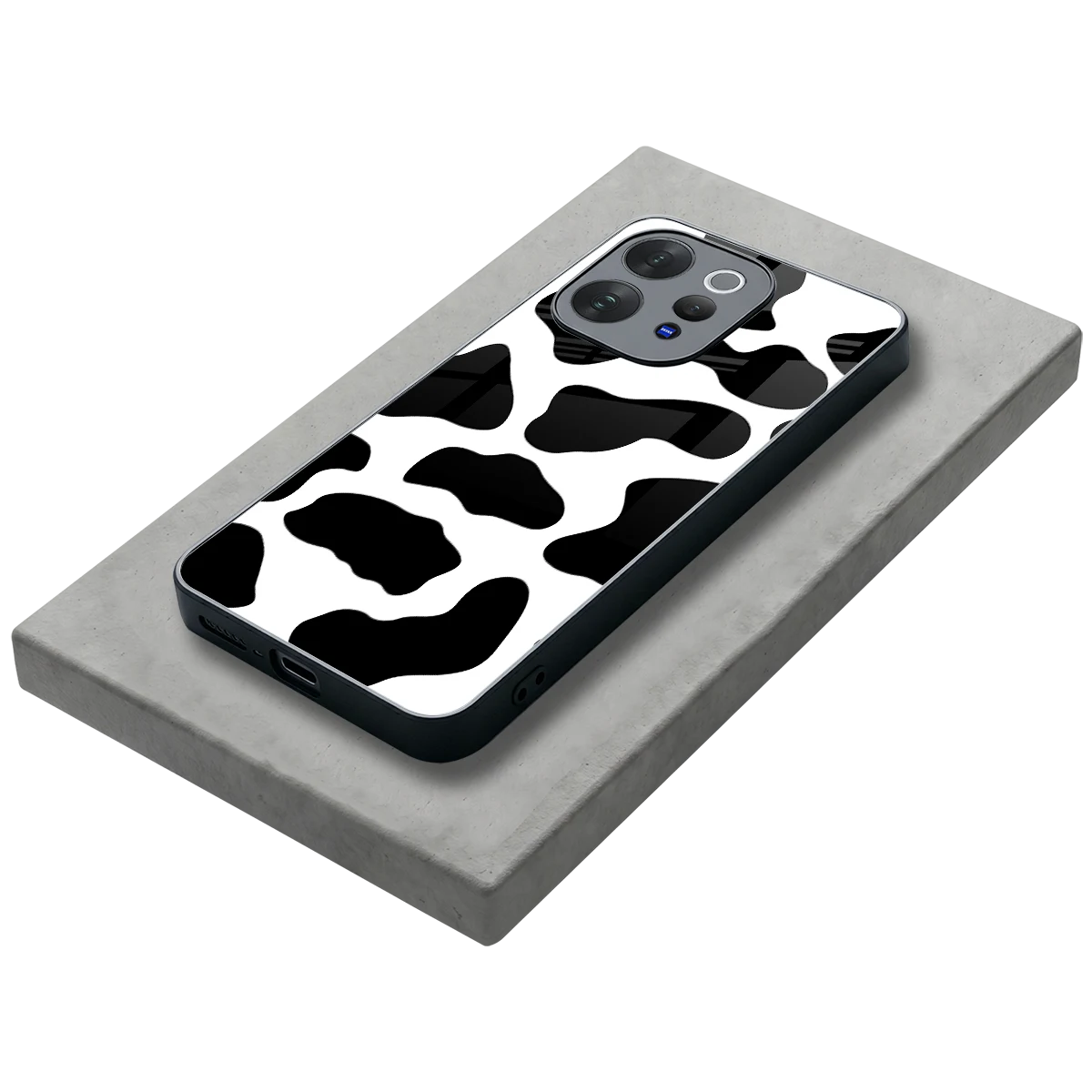 Cow Fur stylish phone case for vivo v70 elite | glossy glass and slim fit