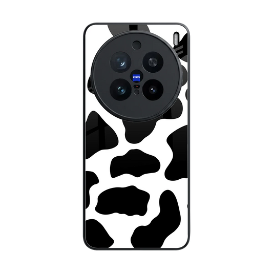 Cow Fur back phone cover | glass case for vivo x200 pro