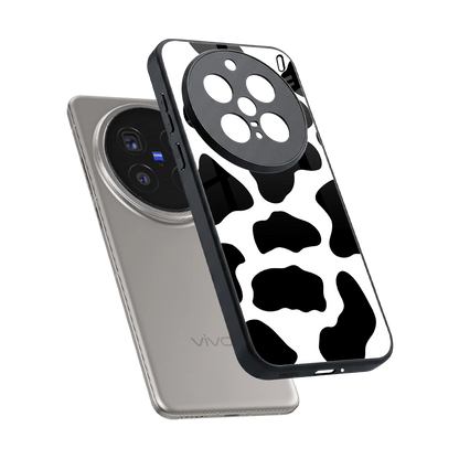Cow Fur sleek vivo x200 pro cover with tempered glass back and TPU edges