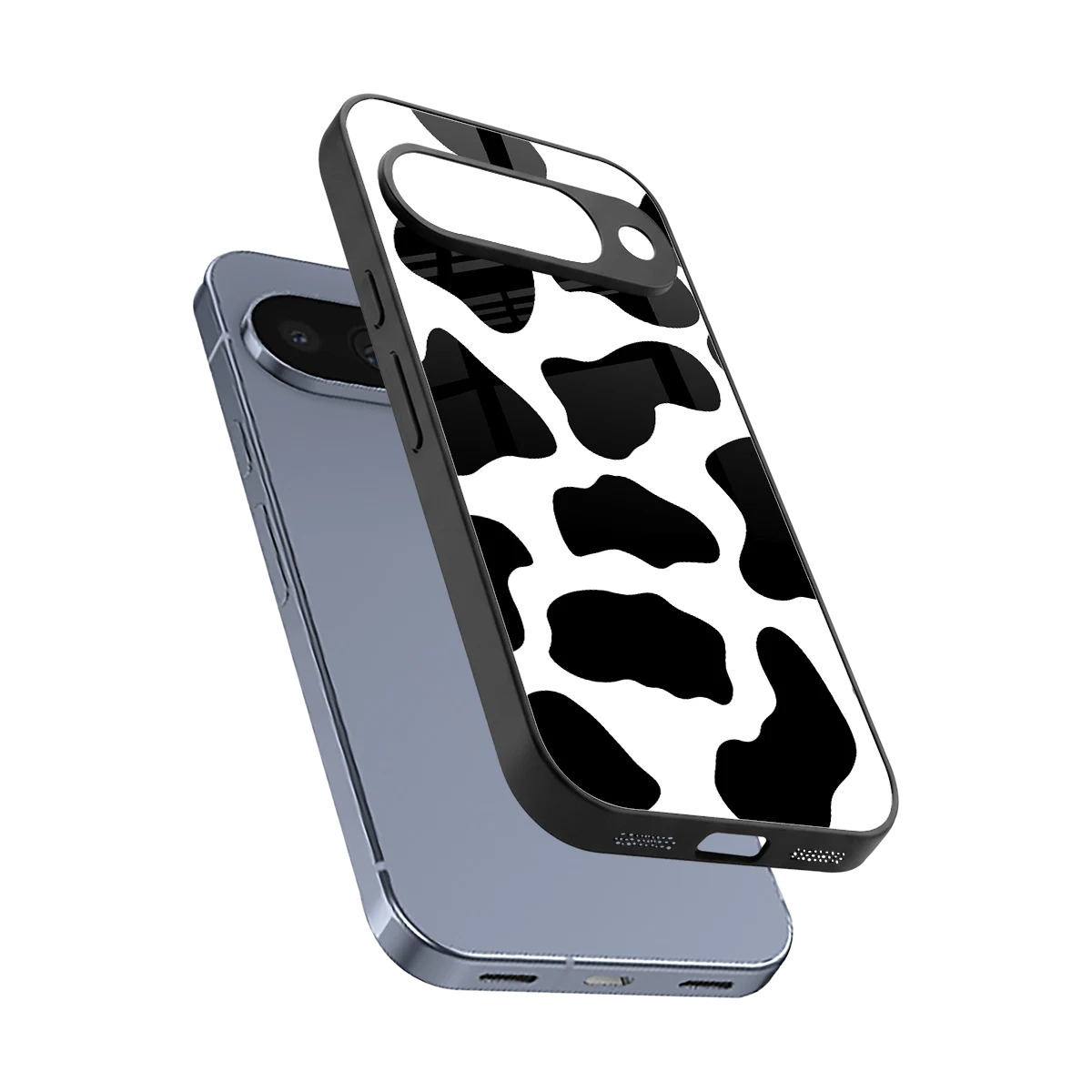 Cow Fur sleek google pixel 10 cover with tempered glass back and TPU edges