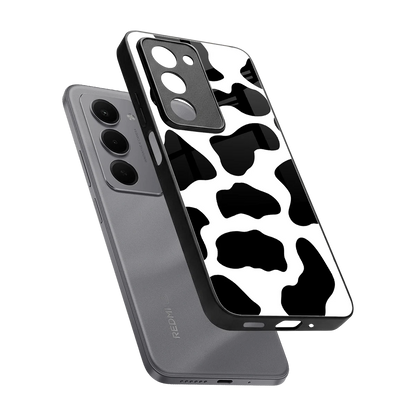 Cow Fur sleek redmi 15 5g cover with tempered glass back and TPU edges