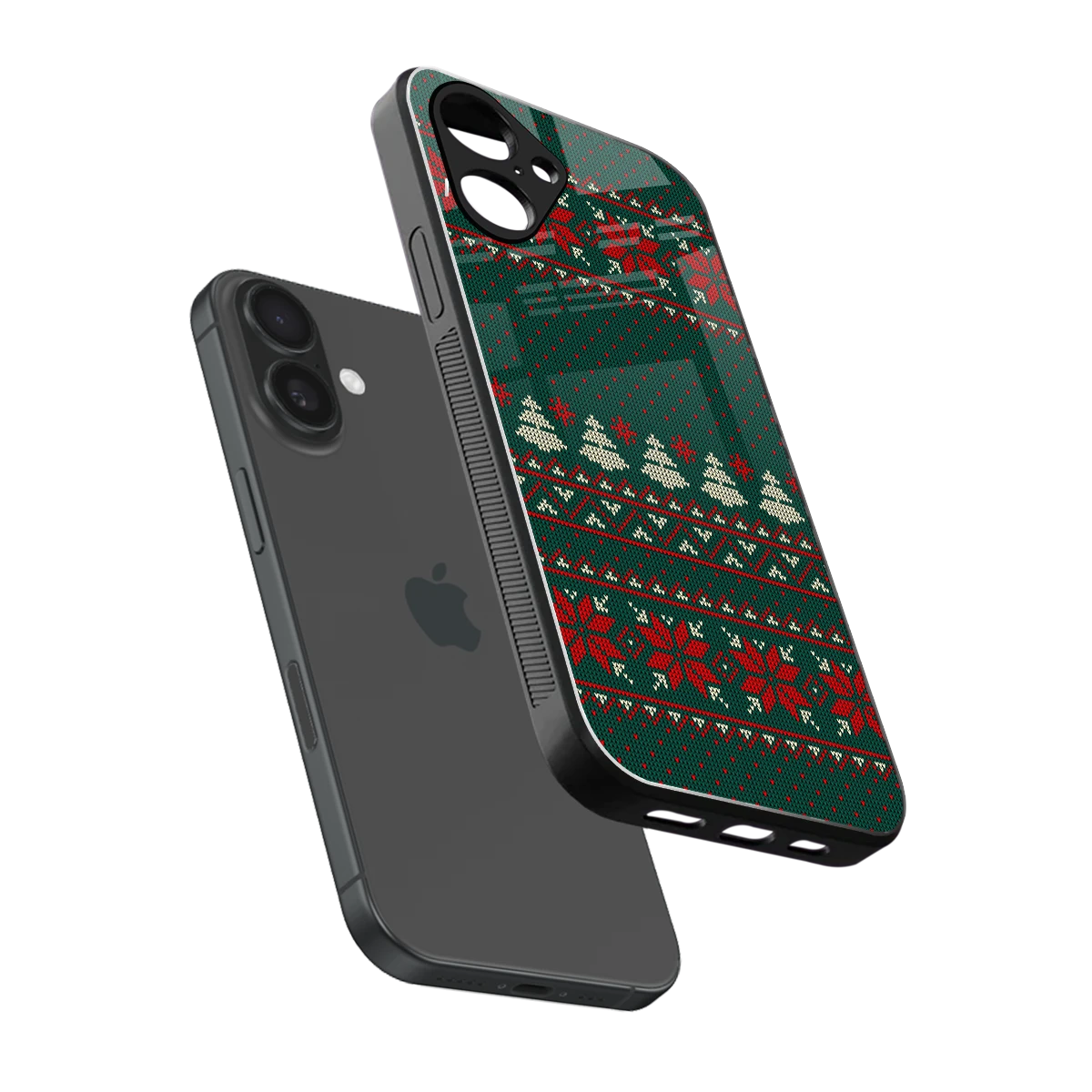 Cozy Cheer sleek iPhone 16 cover with tempered glass back and TPU edges