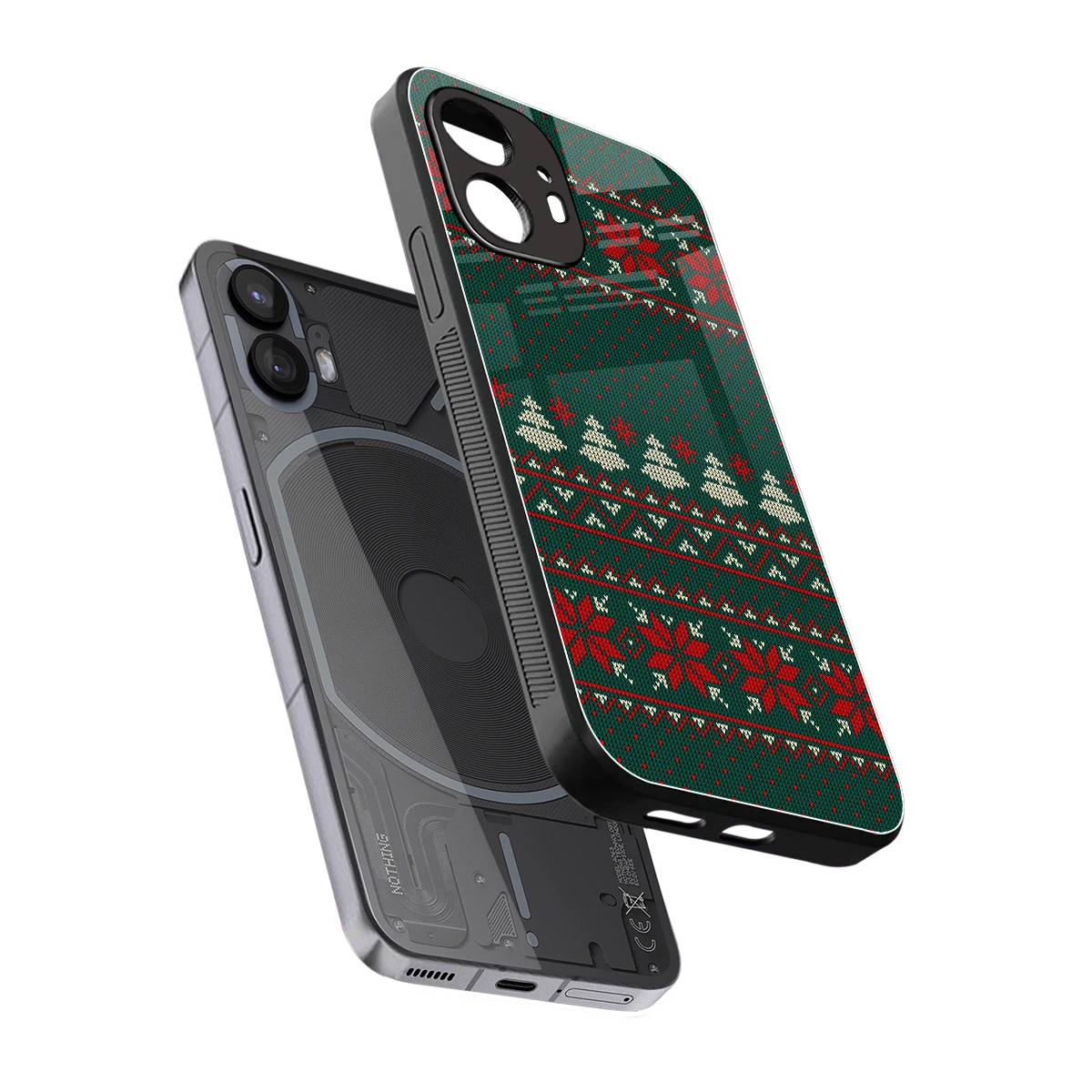 Cozy Cheer sleek nothing phone 2 cover with tempered glass back and TPU edges