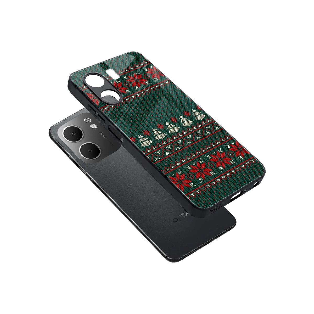 Cozy Cheer sleek oppo a5x 5g cover with tempered glass back and TPU edges