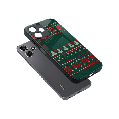 Cozy Cheer sleek redmi 12 5g cover with tempered glass back and TPU edges