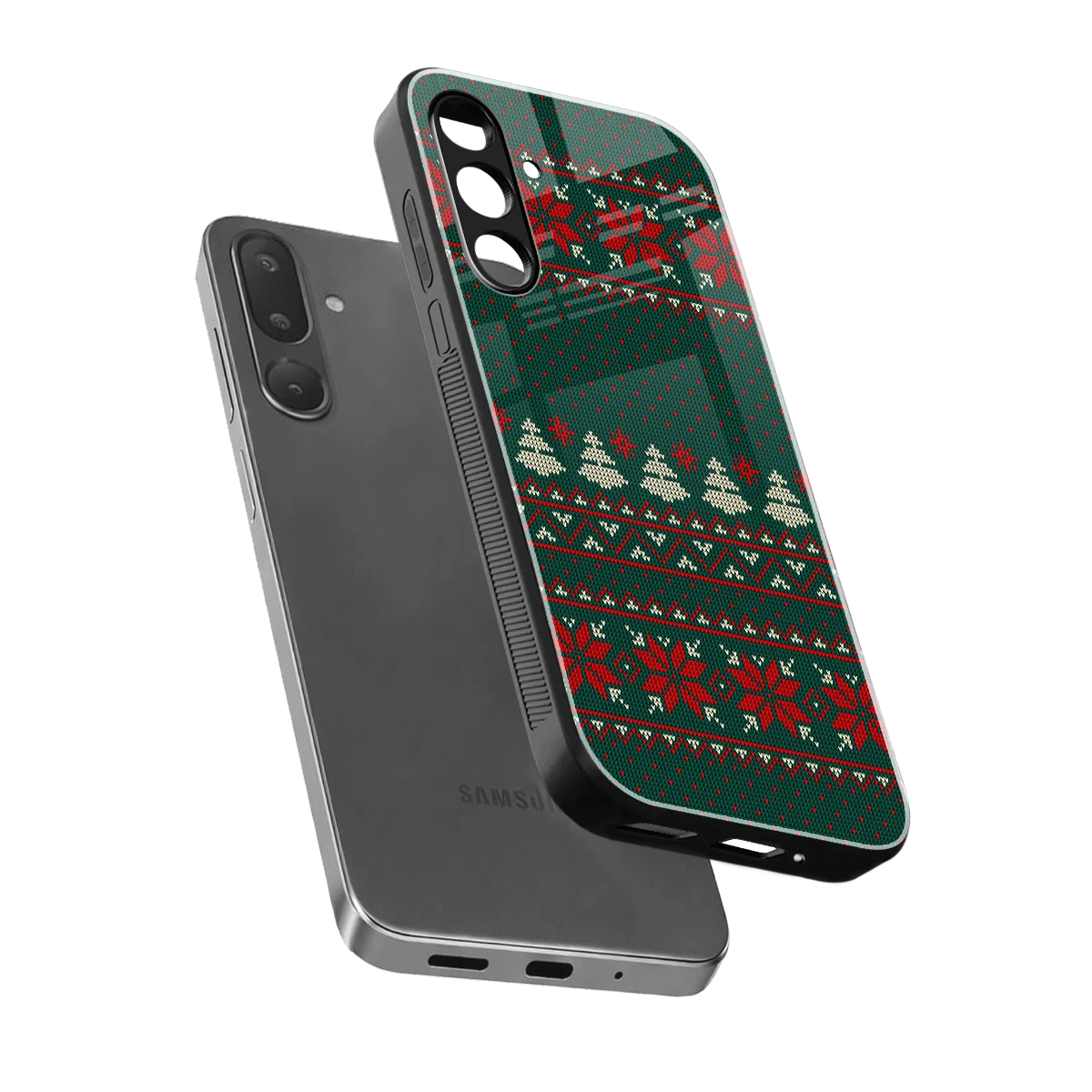 Cozy Cheer sleek samsung galaxy m56 5g cover with tempered glass back and TPU edges