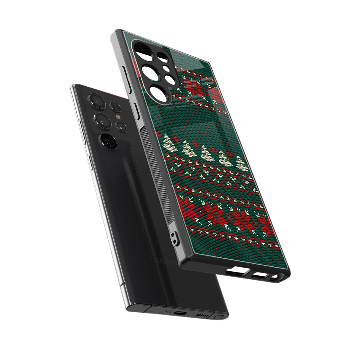 Cozy Cheer sleek samsung galaxy s23 ultra cover with tempered glass back and TPU edges