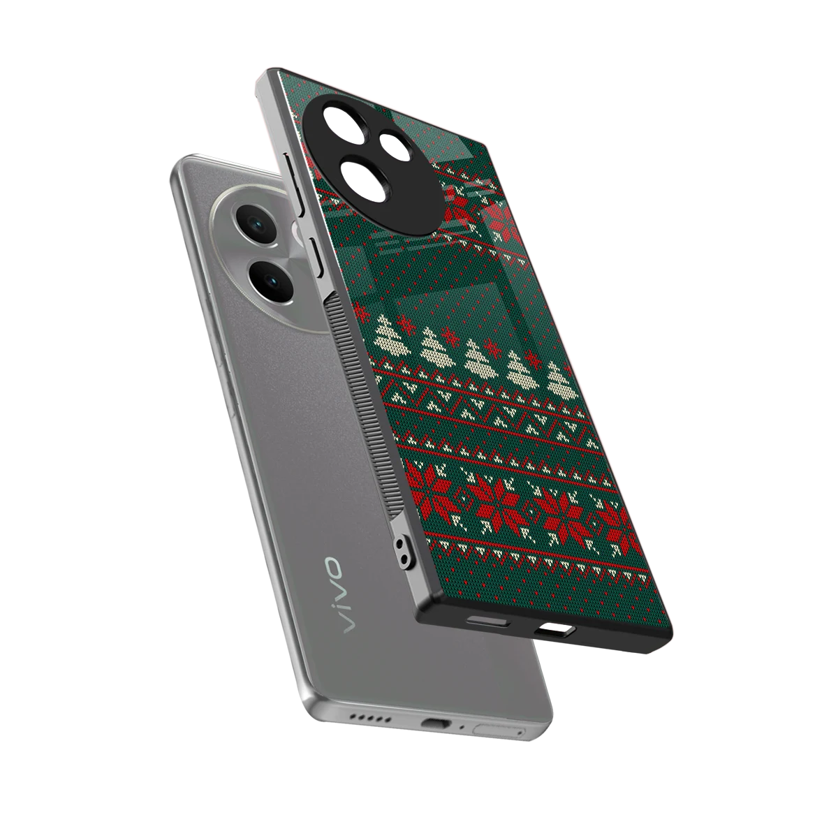Cozy Cheer sleek vivo v30e cover with tempered glass back and TPU edges