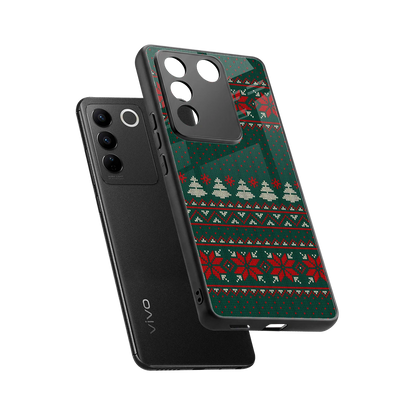 Cozy Cheer sleek vivo v27 5g cover with tempered glass back and TPU edges