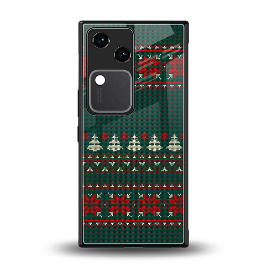 Cozy Cheer back phone cover | glass case for vivo v30