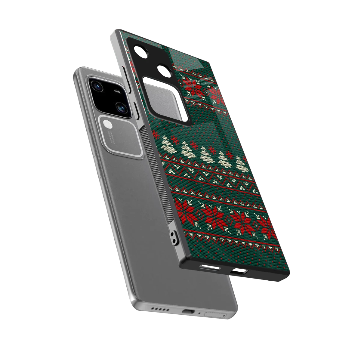 Cozy Cheer sleek vivo v30 cover with tempered glass back and TPU edges