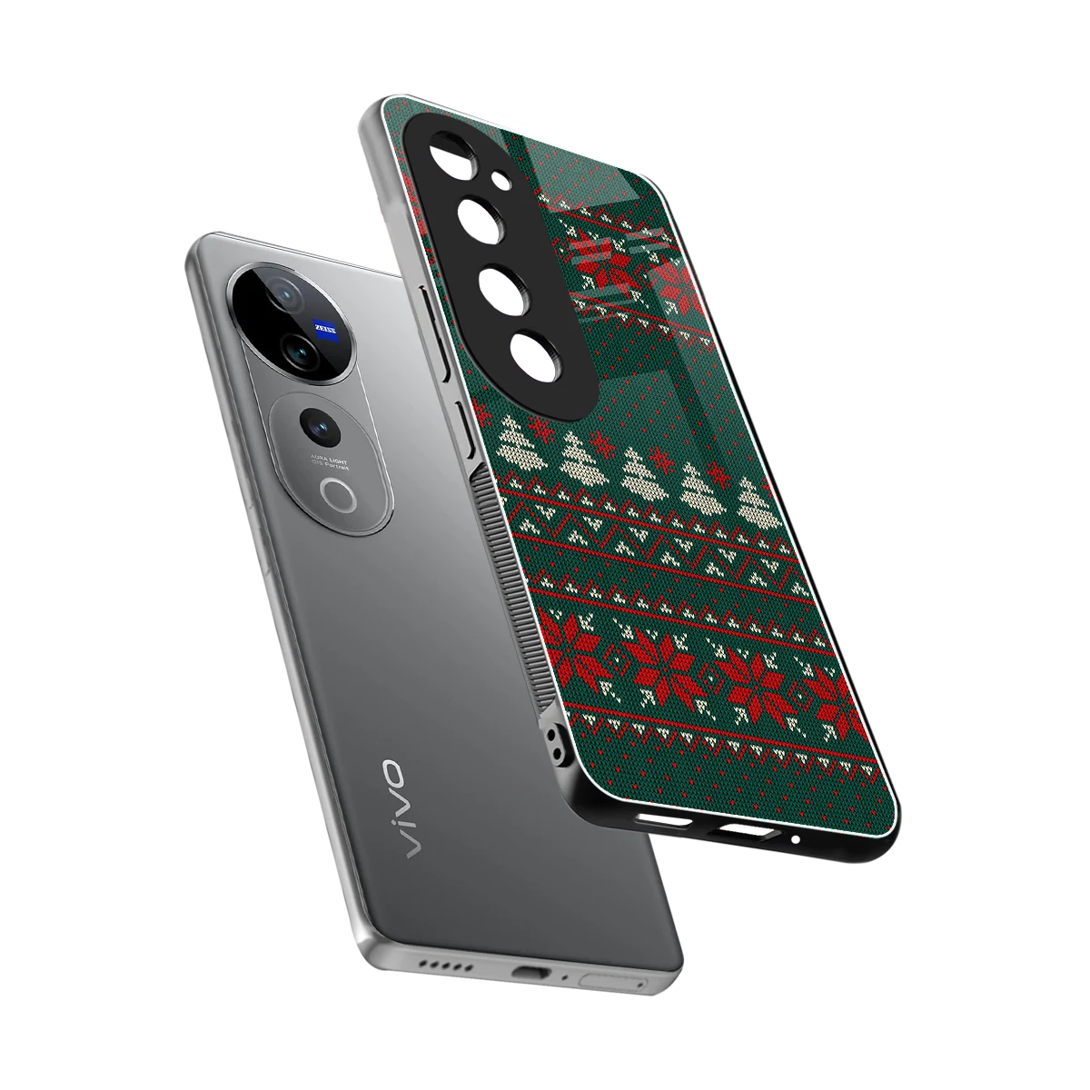 Cozy Cheer sleek vivo v40 pro cover with tempered glass back and TPU edges